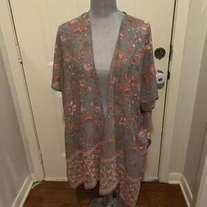 Derek Heart Floral Boho Kimono Medium